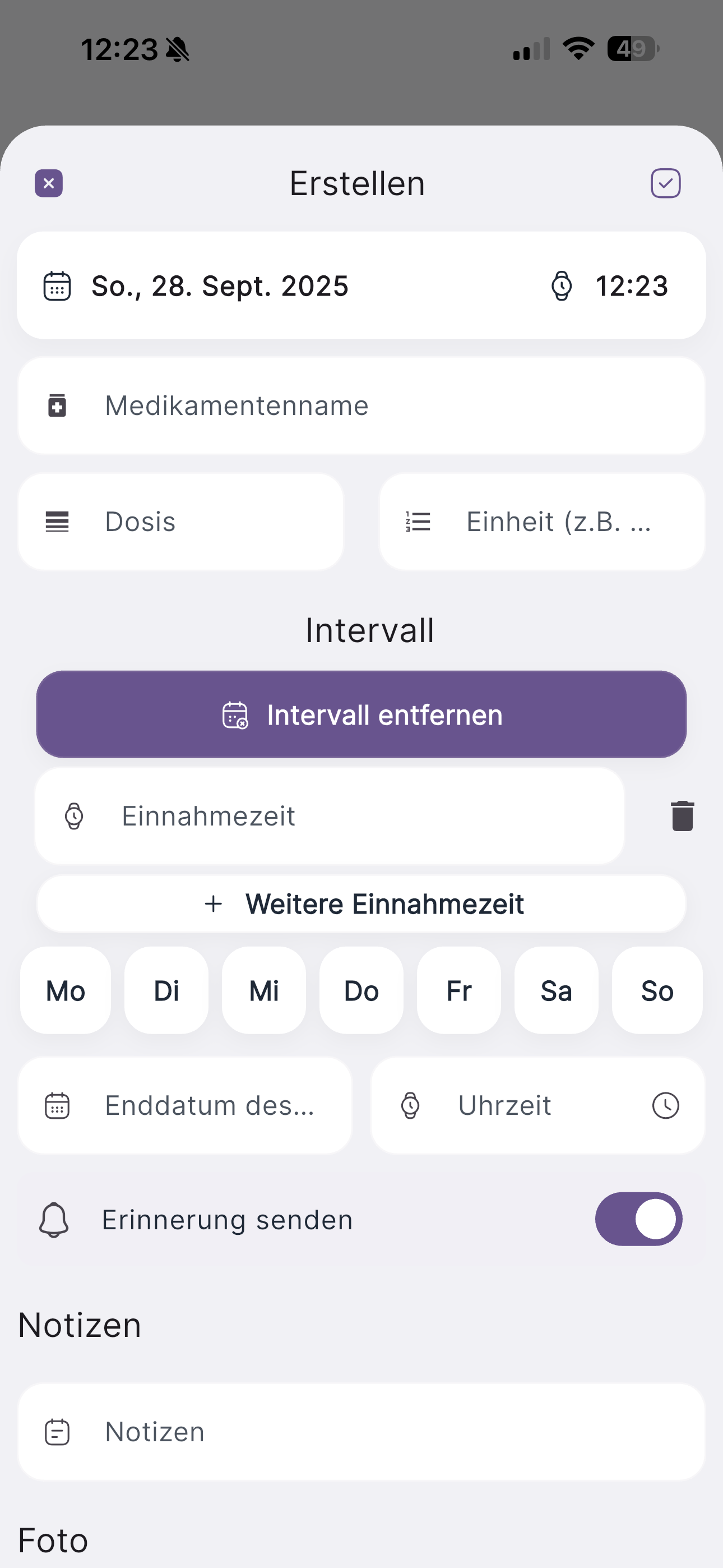 FoodLog Screenshot