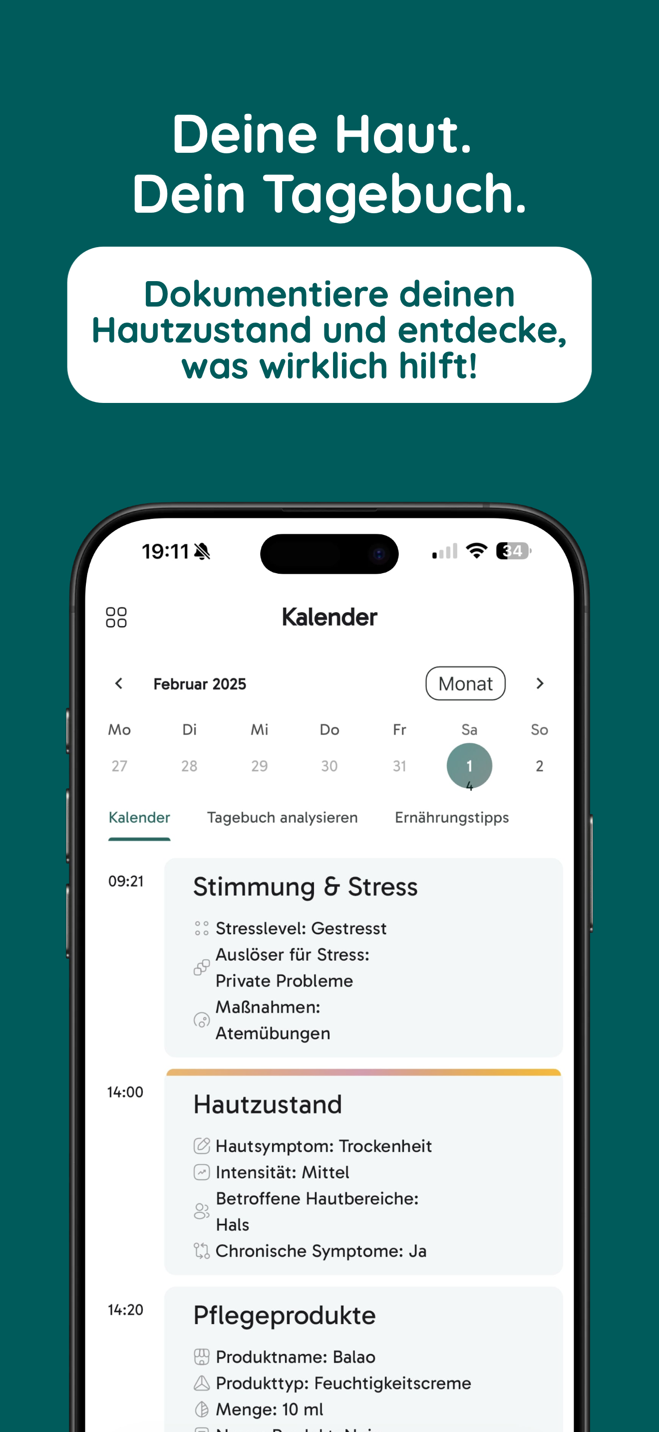 SkinLog Screenshot